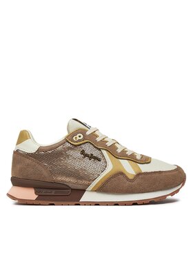 Pepe Jeans Pepe Jeans Sneakersy Brit Sequins W PLS40009 Béžová