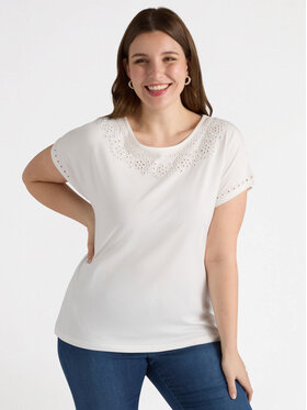 Fiorella Rubino Fiorella Rubino T-shirt G053L008363N011 Bianco Regular Fit