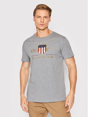 Gant Gant T-Shirt D2 Archive Shield 2003099 Grau Regular Fit