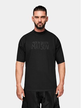 MADE BY SOCIETY MADE BY SOCIETY T-Shirt Volume - T17617 Czarny Basic Fit
