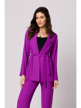 Makover Makover Marynarka K161 Fioletowy Regular Fit