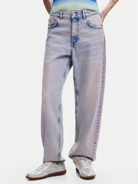 Desigual Desigual Blugi Cara 24WWDD92 Albastru Straight Fit