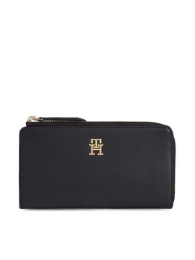 Tommy Hilfiger Tommy Hilfiger Portofel Mare de Damă Th Feminine Large Slim Wallet AW0AW14890 Negru