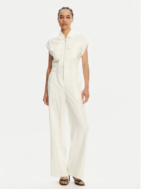 Patrizia Pepe Patrizia Pepe Overal 2T0072 A573 W146 Écru Regular Fit