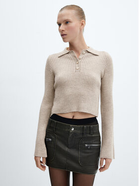 Mango Mango Sweter Hannah 57096023 Beżowy Regular Fit