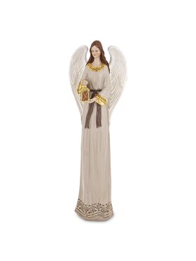MIAhome MIAhome Figurka anioł ANGELA z latarnią Biały