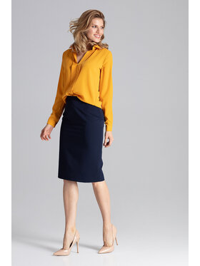 FIGL FIGL Koszula M621 Żółty Loose Fit