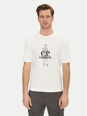 C.P. Company C.P. Company Tricou 18CMTS288A006057O Alb Regular Fit