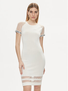 Liu Jo Liu Jo Φόρεμα υφασμάτινο VA4140 JS360 Λευκό Regular Fit