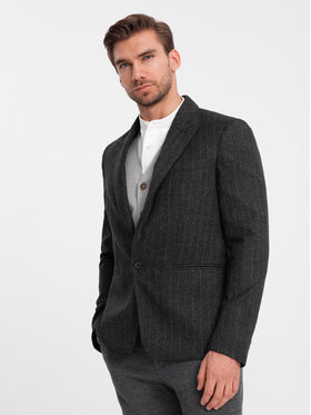 Ombre Ombre Sako OM-BLZB-0113 Šedá Regular Fit