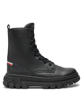 Tommy Hilfiger Tommy Hilfiger Schnürstiefeletten Lace-Up Bootie T3A5-33600-1351 S Schwarz