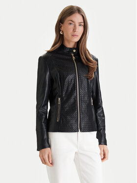 Guess Guess Dirbtinės odos striukė W6RL52 WL850 Juoda Regular Fit