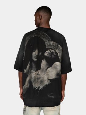MADE BY SOCIETY MADE BY SOCIETY T-Shirt Tricou URBAN RHYTHM - T17291 Czarny Basic Fit