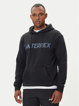 adidas adidas Majica dugih rukava Terrex Multi Large Logo IZ3305 Crna Regular Fit