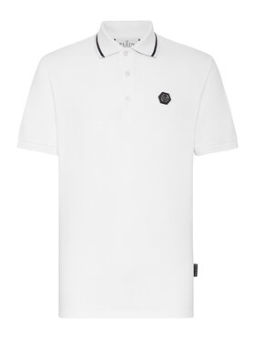 PHILIPP PLEIN PHILIPP PLEIN Polo 6041 Biały Slim Fit