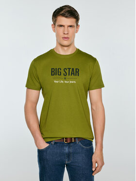 BIG STAR BIG STAR T-Shirt BRUNO Zielony Basic Fit