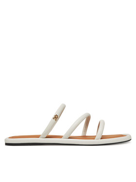 Tommy Hilfiger Tommy Hilfiger Klapki Strappy Leather Mule FW0FW08939 Biały