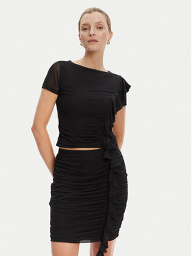 Guess Guess Bluzka W5YP08 KCZC2 Czarny Regular Fit