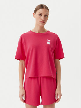 Fila Fila Тишърт Lisakovsk FAW1044 Розов Loose Fit