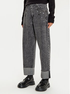 Haveone Haveone Traperice PLS-M020 Crna Wide Leg