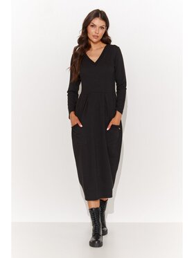 Numinou Numinou Sukienka codzienna NU454 Czarny Comfortable Fit