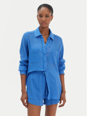 Seafolly Seafolly Hemd Breeze 55428-TO Blau Regular Fit