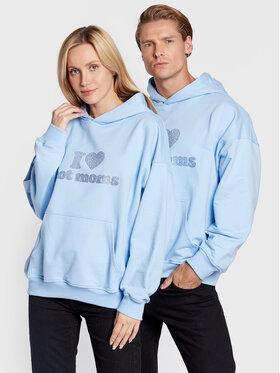 2005 2005 Mikina Unisex Hot Moms Světle modrá Regular Fit