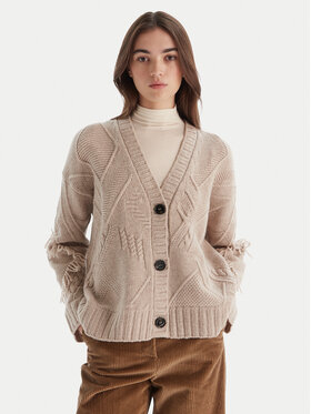 Weekend Max Mara Weekend Max Mara Kardigan Stallo 2525346052 Beżowy Regular Fit