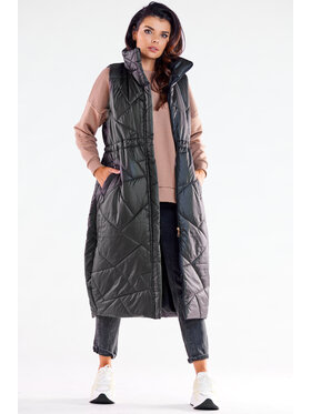 Awama Awama Bezrękawnik A544 Czarny Basic Fit