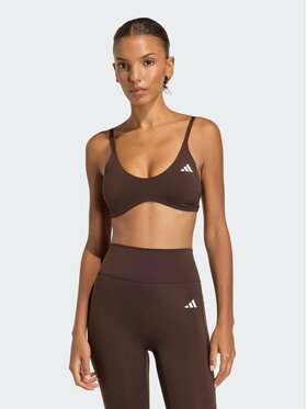 adidas adidas Biustonosz sportowy Optime Essentials Brązowy