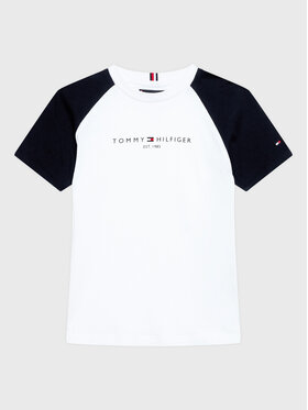Tommy Hilfiger Tommy Hilfiger T-Shirt Essential KB0KB07754 M Biały Regular Fit