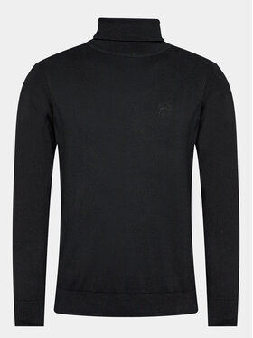 INDICODE INDICODE Rollkragenpullover Van Paul 35-699 Schwarz Regular Fit