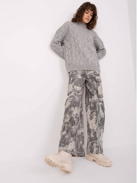 BADU BADU Sweter 239082 Szary Regular Fit