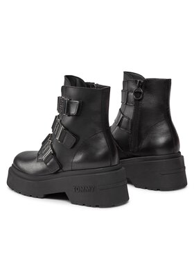 Tommy Jeans Čizme Tjw Chunky Boot Hardware EN0EN02443 Crna