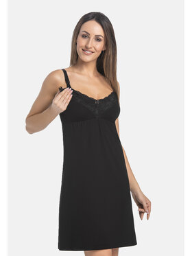 Teyli Teyli Szlafrok do karmienia Mommy Czarny Standard Fit