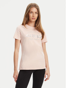 Guess Guess T-krekls V5YI12 J1314 Rozā Regular Fit