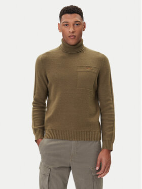 Aeronautica Militare Aeronautica Militare Dolcevita 252MA1587UL00904 Verde Regular Fit