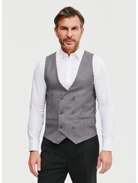 Pako Lorente Pako Lorente Kamizelka garniturowa P25SF-8X-002 Szary Slim Fit