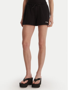 Guess Guess Pantaloni scurți sport E6GD01 KCRZ1 Negru Relaxed Fit