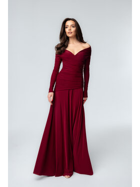 Aurora Aurora Sukienka wieczorowa Anastasia Bordowy Feminine Fit