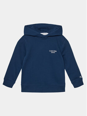 Calvin Klein Jeans Calvin Klein Jeans Pulóver Stack Logo IB0IB01293 Sötétkék Regular Fit