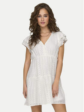 ONLY ONLY Letní šaty Helena 15303058 Bílá Regular Fit