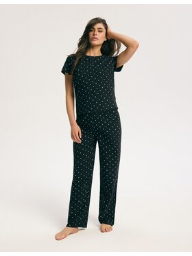 Esotiq Esotiq Piżama 45651 Czarny Regular Fit