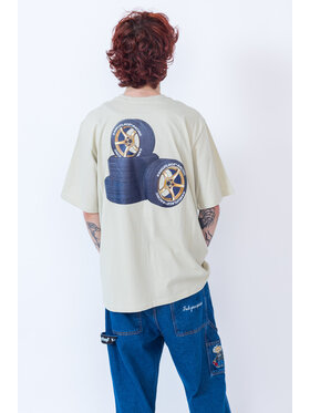 Kamuflage Kamuflage T-Shirt Burnout Beżowy Relaxed Fit