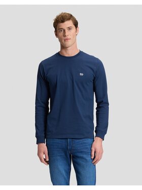 Lee Lee T-Shirt LS PATCH LOGO TEE Niebieski Regular Fit