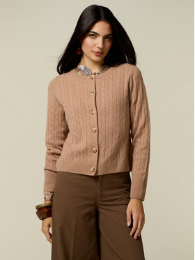 Oltre Oltre Sweter M334J005588N012 Kremowy Regular Fit