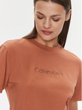 Calvin Klein T-shirt Hero Logo K20K205448 Smeđa Regular Fit