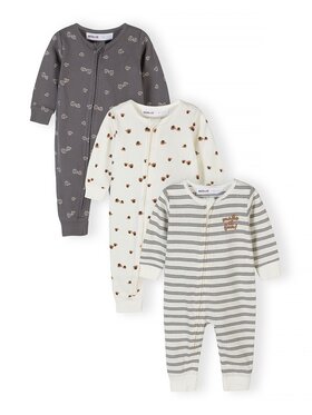 minoti minoti Pajac NOSBABYRIB1 Écru Regular Fit