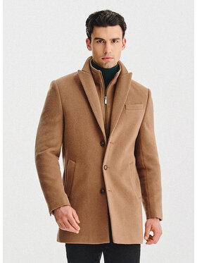 Pako Lorente Pako Lorente Płaszcz zimowy P25WF-7X-018 Beżowy Classic Fit