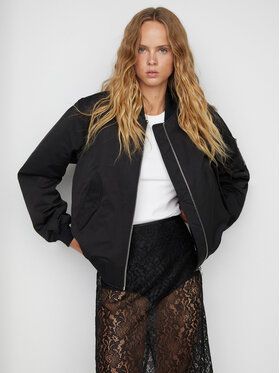 Mango Mango Kurtka bomber Alfa 57045136 Czarny Oversize
